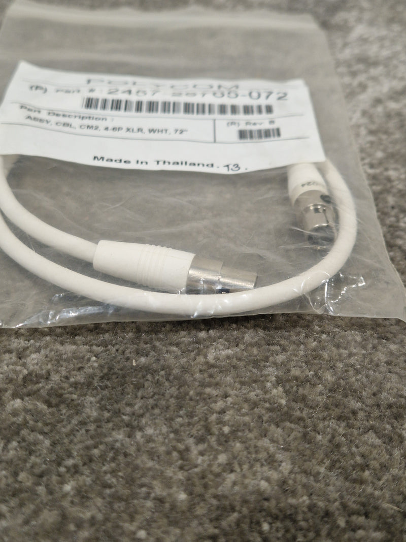 Pair OF Polycom White CM2 4-6P XLR Cables - High-Fidelity Audio - Excellent w/ Original Packaging - Image 5