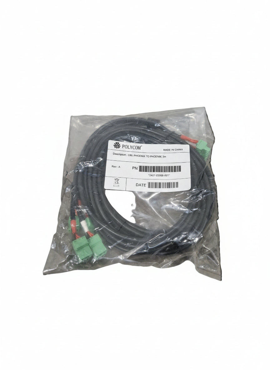 Polycom CBL Phoenix TO Phoenix Cable 3M - High-Quality Audio Connection - Excellent w/ Original Packaging
