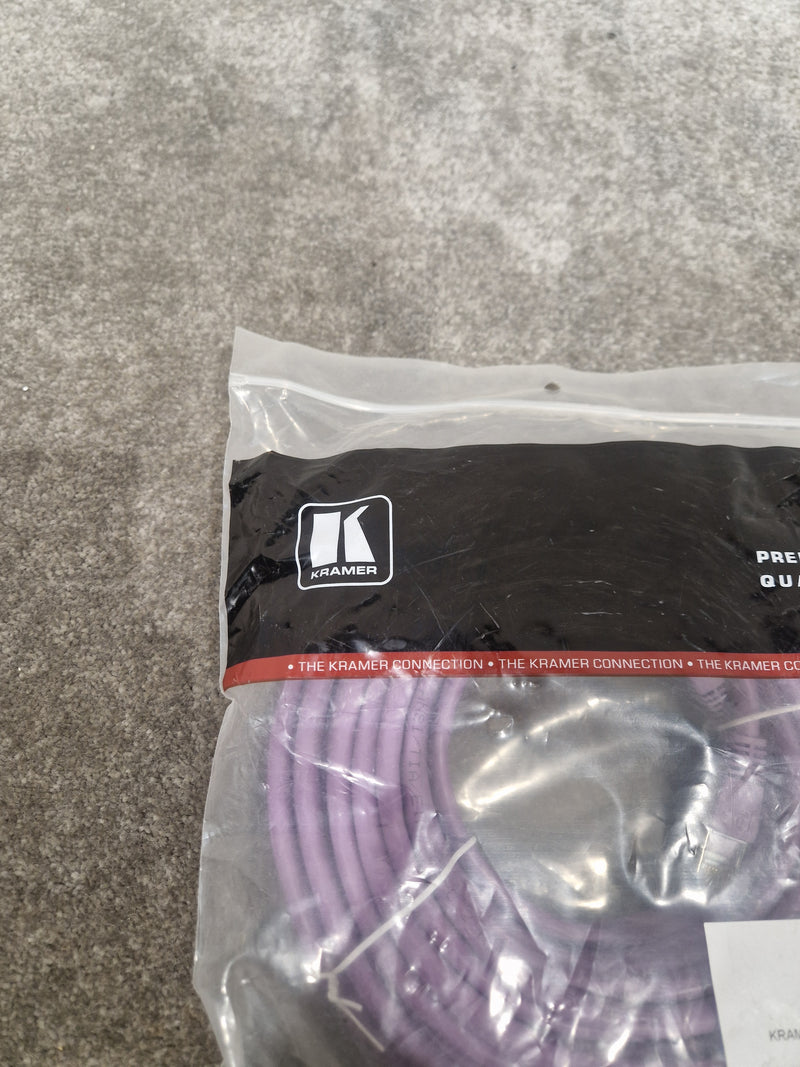 Kramer 35FT Purple Ethernet Cable - High-Speed Network - Excellent w/ Original Packaging - Image 3