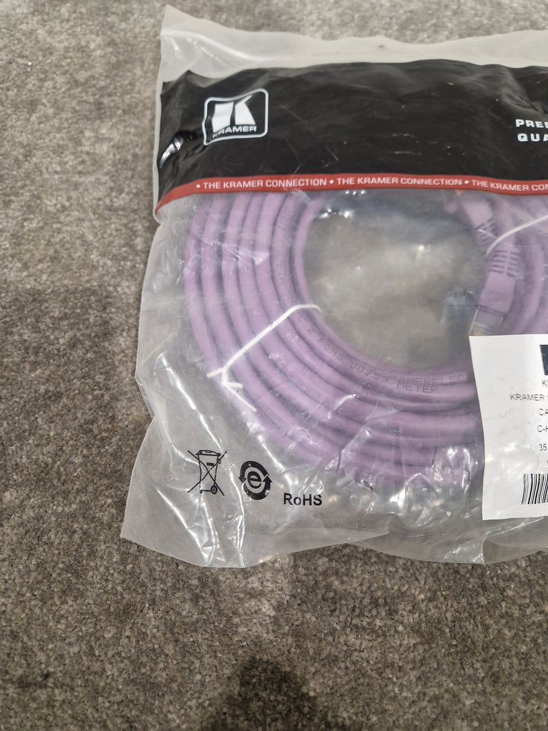Kramer 35FT Purple Ethernet Cable - High-Speed Network - Excellent w/ Original Packaging - Image 10