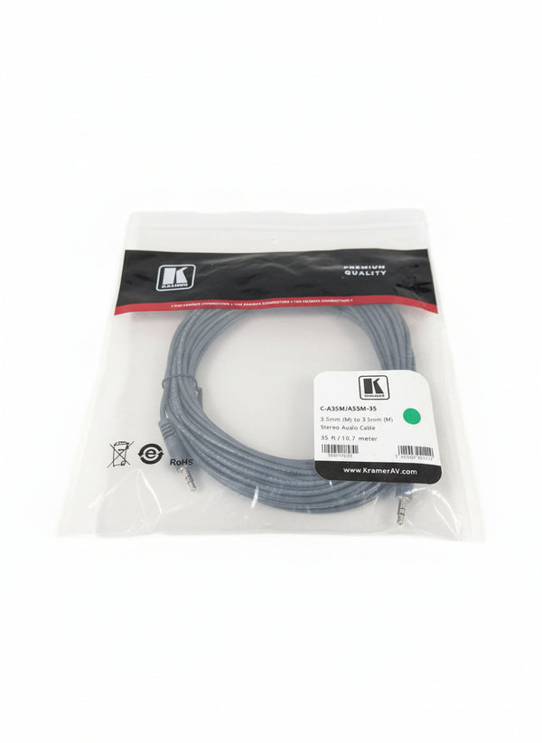 Kramer 35FT 3.5mm TO 3.5mm Cable - Durable Stereo Connection - Excellent