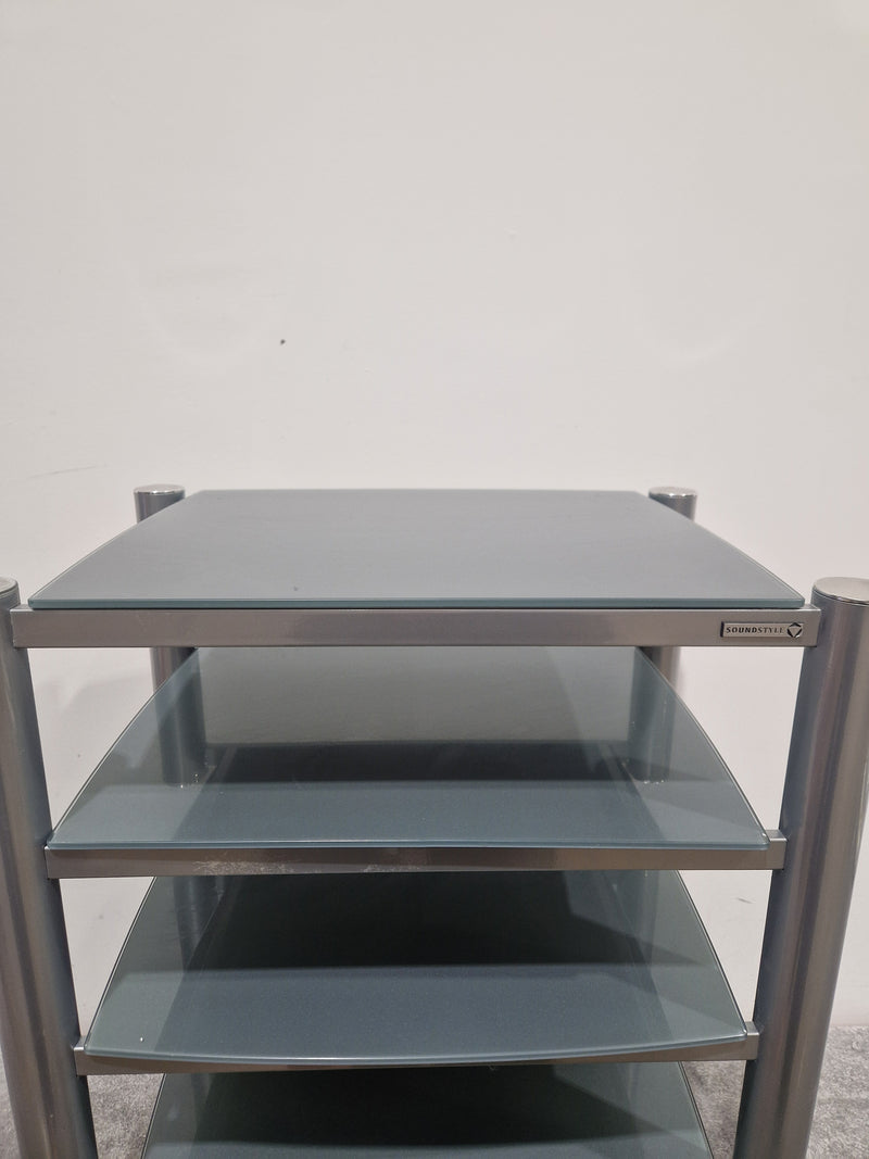 Soundstyle HI-FI Rack Silver 5 Glass Layers - Modern Audio Stand - Excellent - Image 6