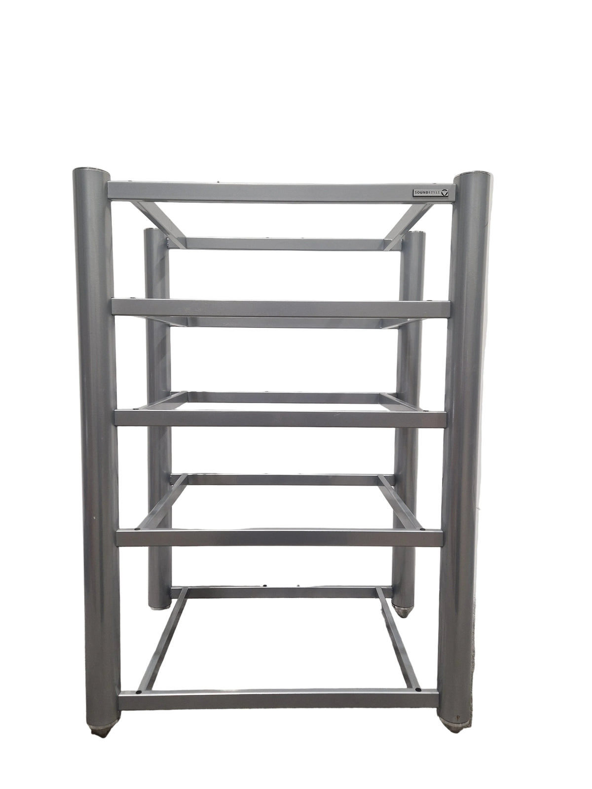 Soundstyle HI-FI Rack Silver 5 Glass Layers - Modern Audio Stand - Excellent