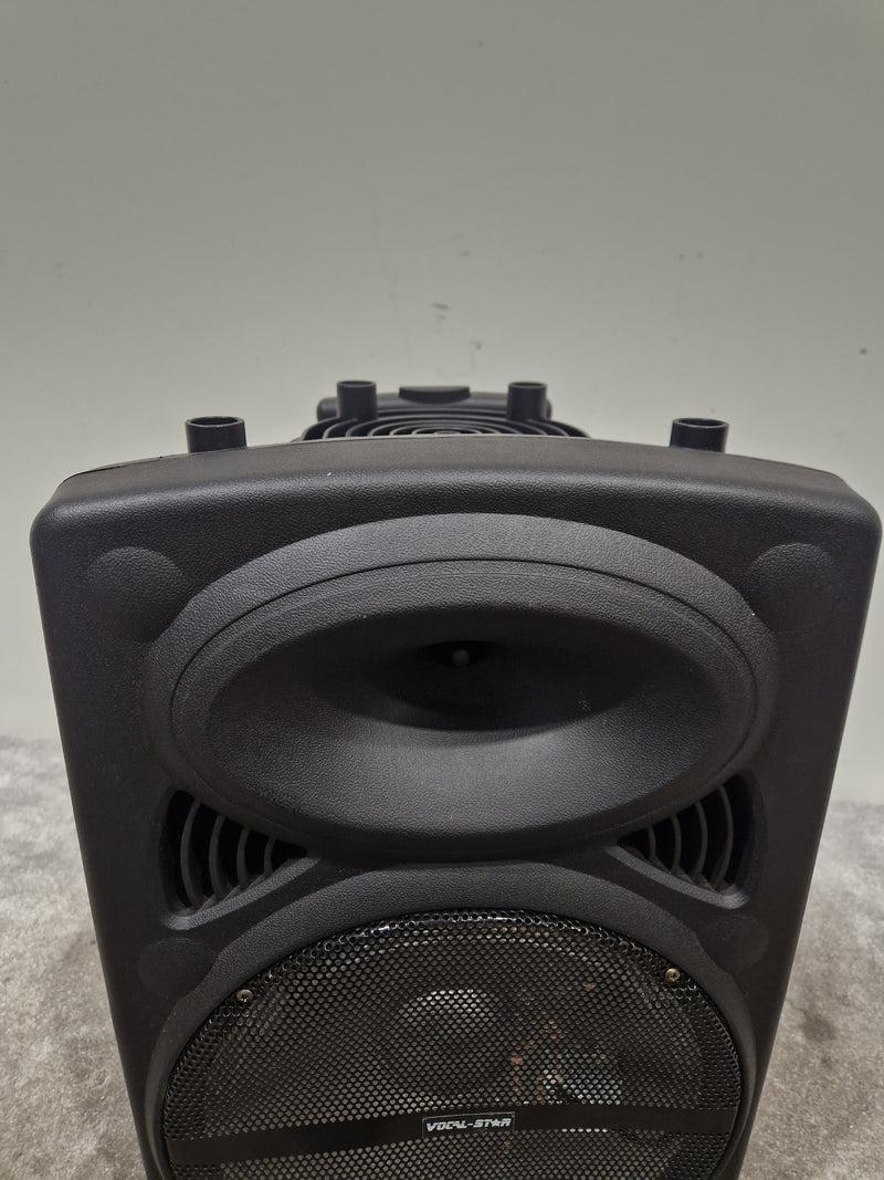 Vocal Star Speaker VS-P120 Portable PA System - Dual Mic Inputs - Fair w/ Power Supply & Microphone pair - Image 23