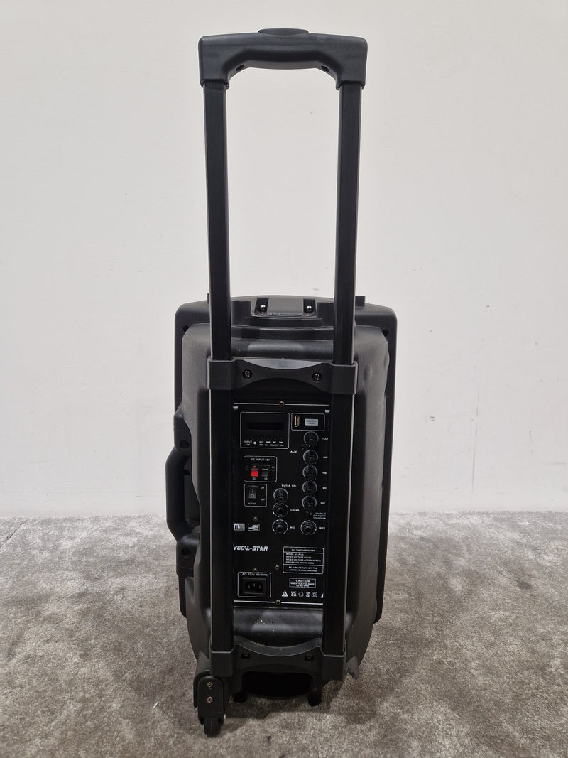 Vocal Star Speaker VS-P120 Portable PA System - Dual Mic Inputs - Fair w/ Power Supply & Microphone pair - Image 15