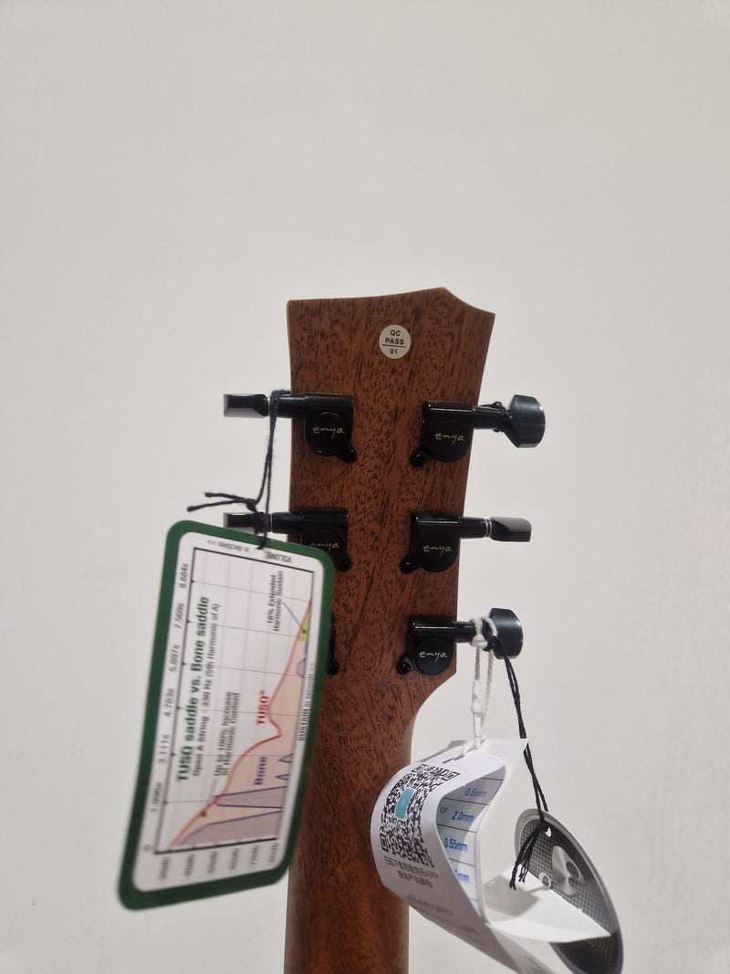 Enya EB-X1 Pro Max 3/4 Electro-Acoustic Guitar - Rich Tonewood - Excellent w/ Soft Case & Guitar Accessories - Image 7