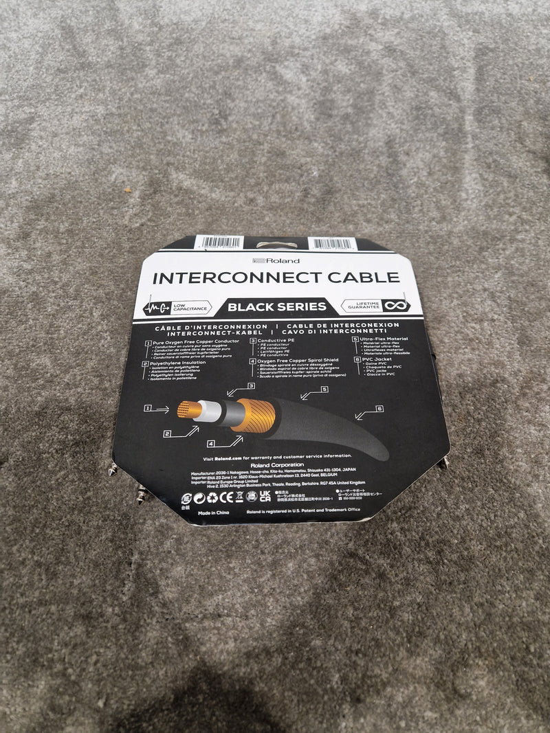Roland Interconnect Cable 10FT Audio Cable - Durable Construction - Excellent - Image 3