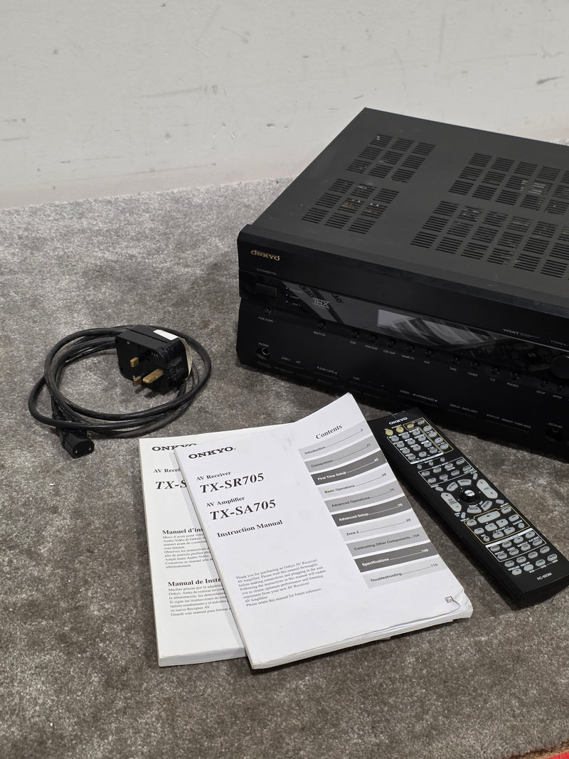 Onkyo TX-SR705 Receiver - 7.1 Channel - Fair w/  Power Supply - Image 14