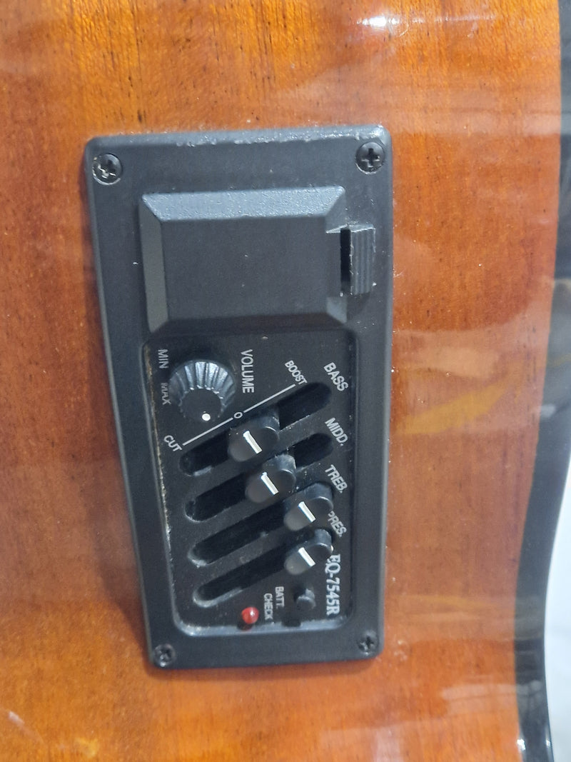 Lindo FMB-010 4 String Acoustic Bass - Natural Finish - Very Good - Image 8