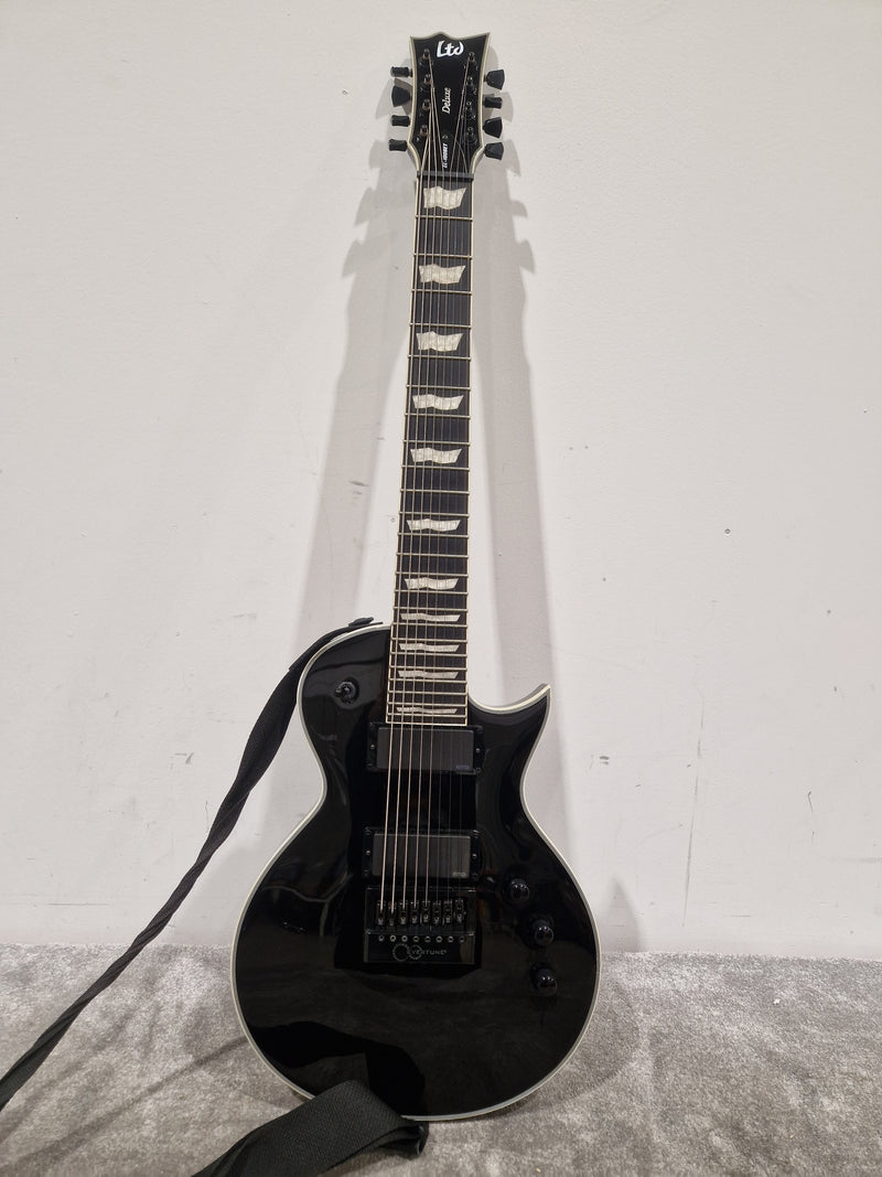 LTD ESP EC-1008 Evertune 8 String Electric Guitar - Extended Range - Excellent w/ Strap - Image 9