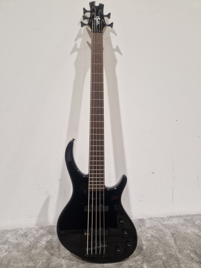 Tobias Toby 5 String Bass Indonesian IN Metallica Black Bass Guitar - Metal Finish - Excellent - Image 7