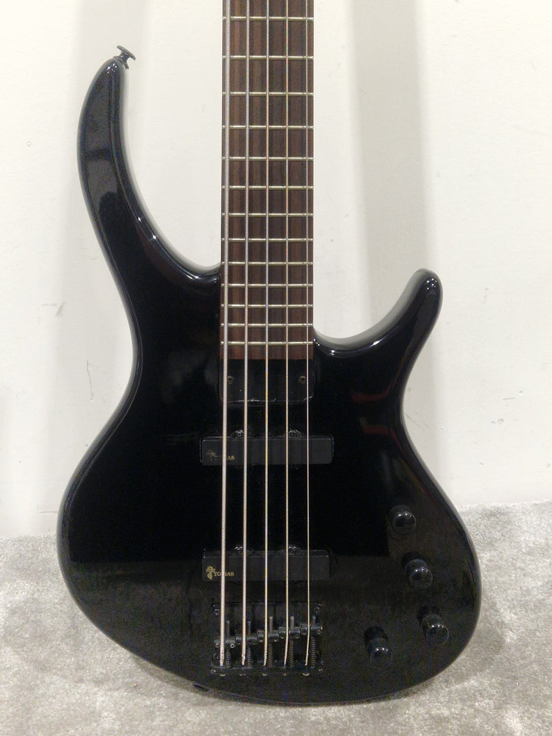Tobias Toby 5 String Bass Indonesian IN Metallica Black Bass Guitar - Metal Finish - Excellent - Image 12