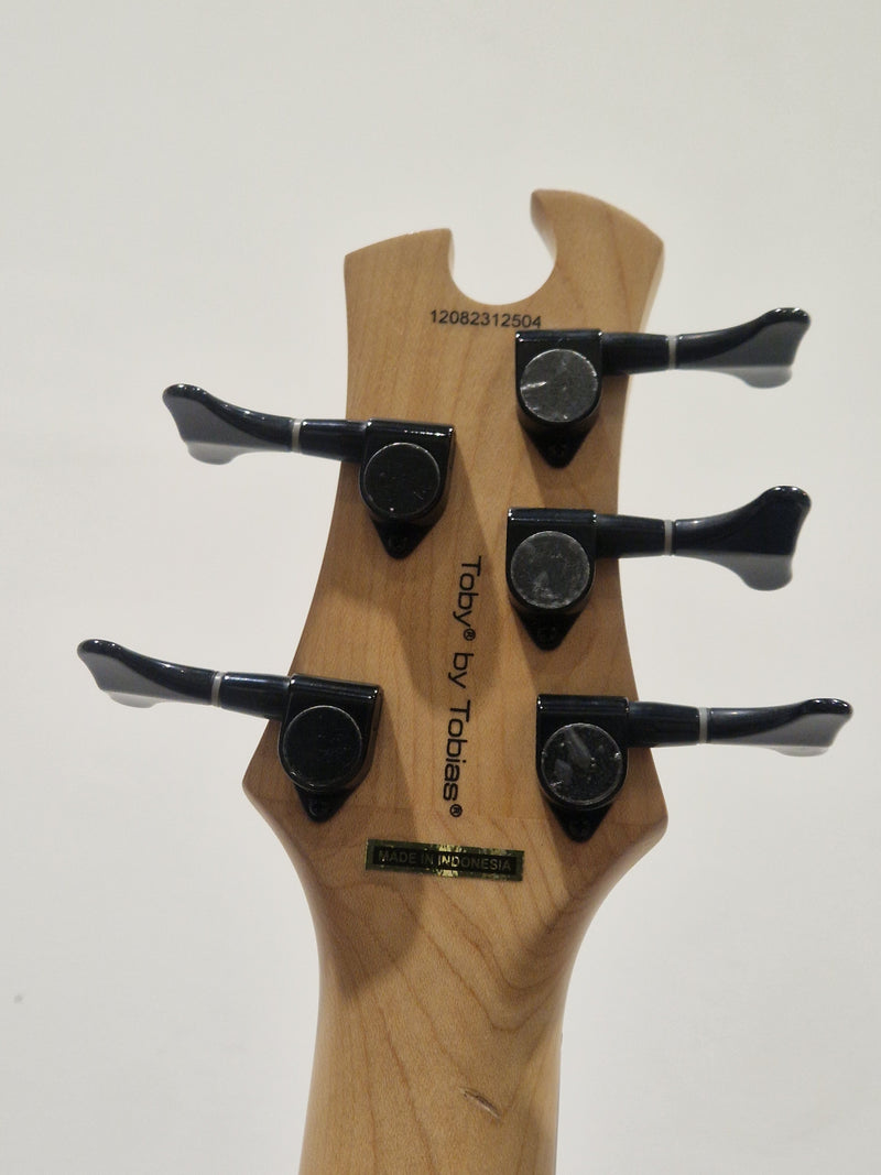 Tobias Toby 5 String Bass Indonesian IN Metallica Black Bass Guitar - Metal Finish - Excellent - Image 6
