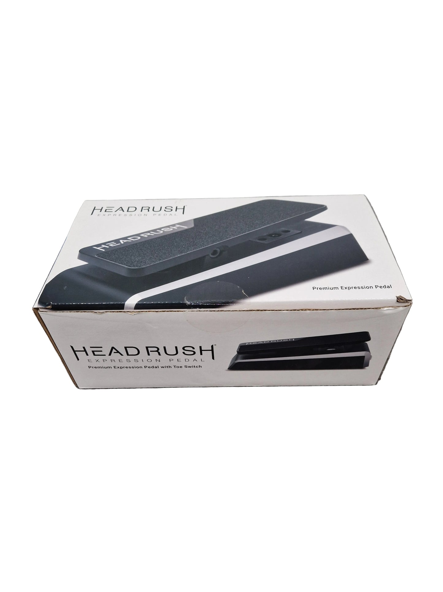 Box of Headrush guitar effects pedal on a textured surface