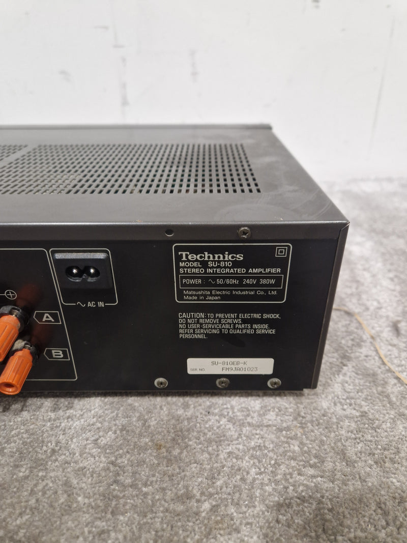 Technics SU-810 Amplifier - Integrated Stereo - Spares or Repair w/ Power Supply - Image 7