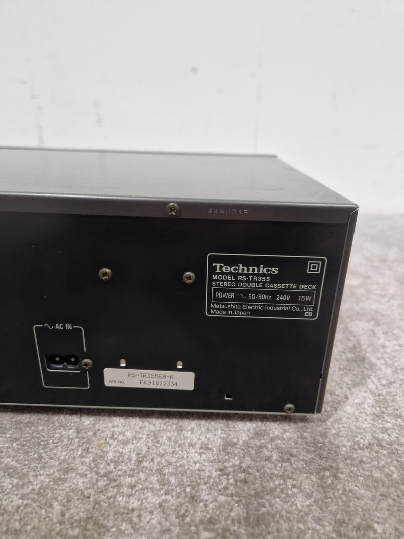 Technics RS-TR355 Cassette Deck - Dual Cassette - Spares or Repair w/ Power Supply - Image 7
