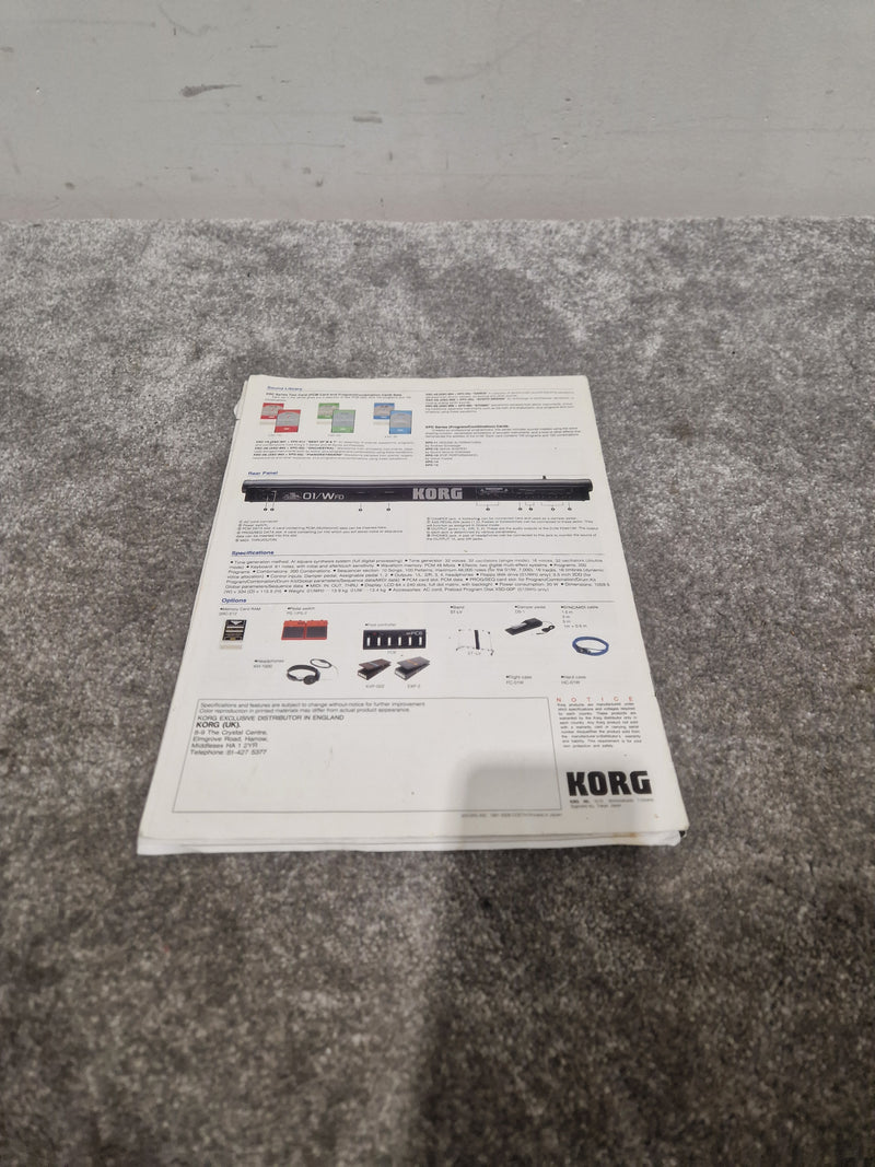 KORG 01R/W Synthesizer Sound Module - Rackmount - Excellent w/ Power Supply - Image 15