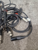 JOB-LOT OF Microphone Cables - 7X Black Cables - Assorted Lengths - Good - Image 3