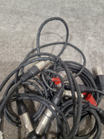 JOB-LOT OF Microphone Cables - 7X Black Cables - Assorted Lengths - Good - Image 2