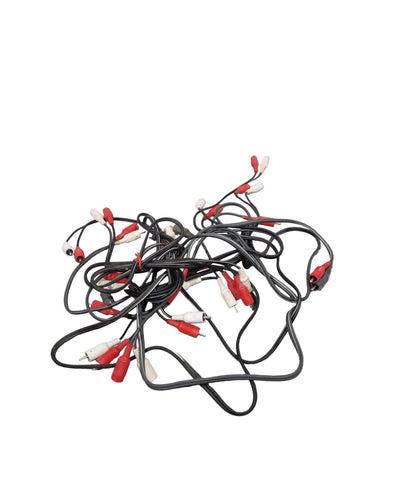 9x Dual RCA Phono Cables, Various Lengths, Brands and Plug Styles