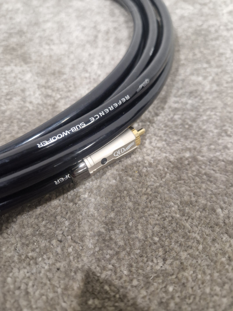 QED Single Reference Subwoofer Cable High Quality Black 15FT Audio Cable - High Fidelity - Excellent - Image 4