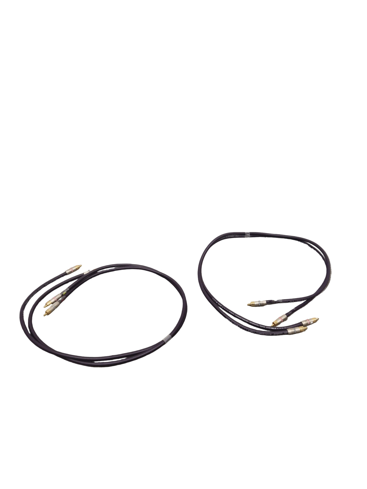 Purple RCA Phono Cable Straight Wire 2FT Pair Audio Cable - High-Quality - Excellent