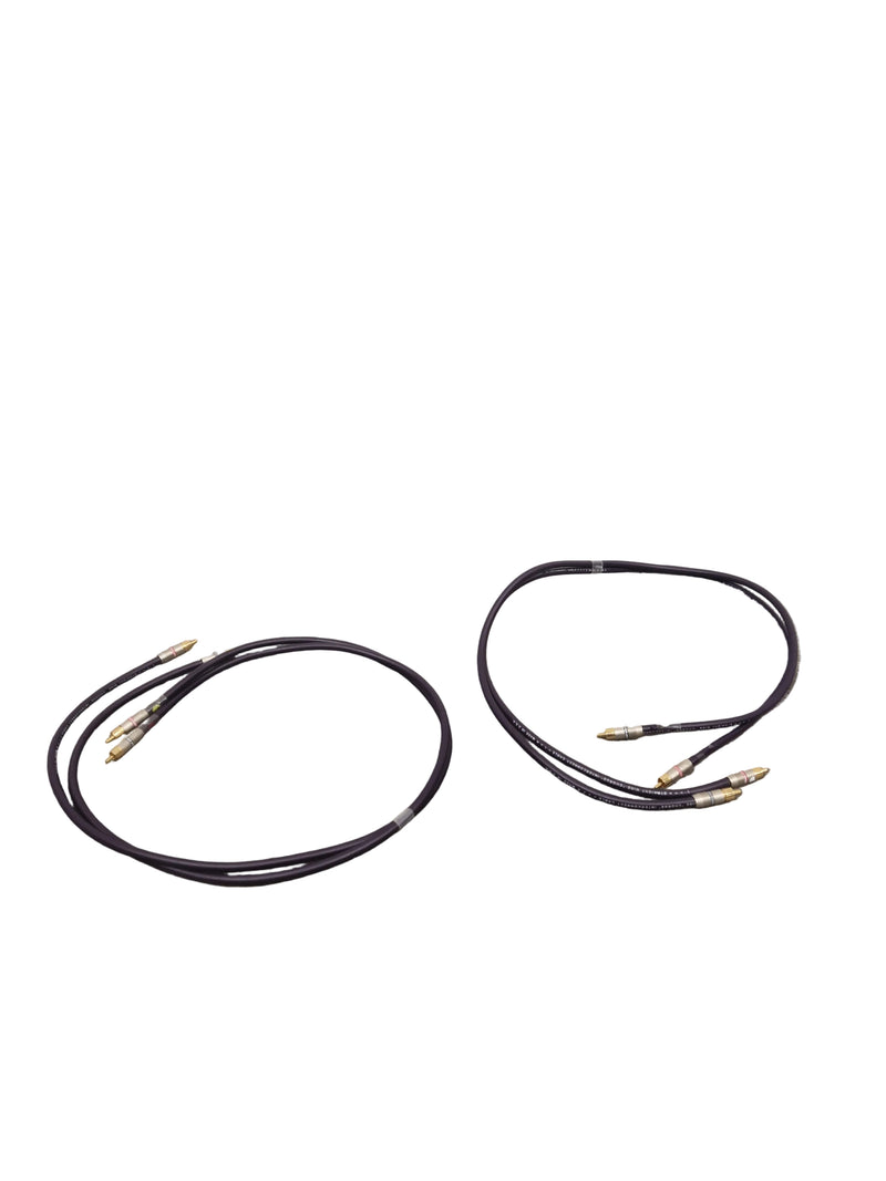 Purple RCA Phono Cable Straight Wire 2FT Pair Audio Cable - High-Quality - Excellent - Image 1