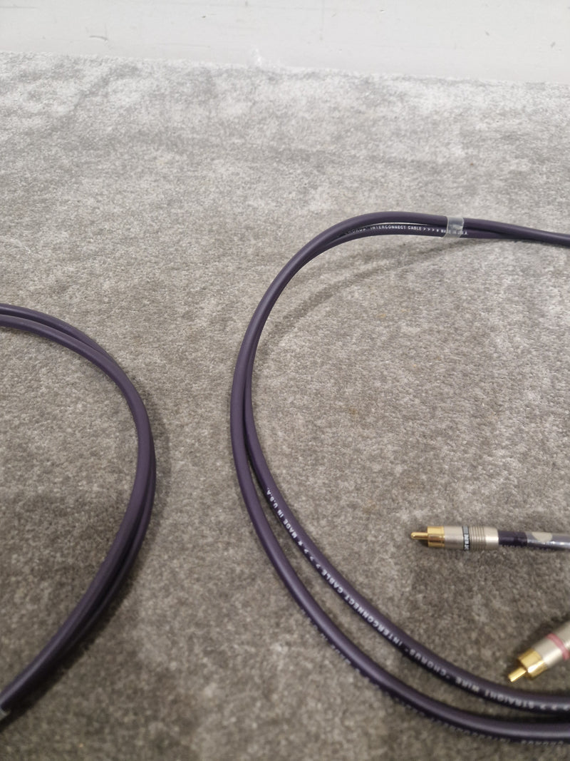 Purple RCA Phono Cable Straight Wire 2FT Pair Audio Cable - High-Quality - Excellent - Image 6