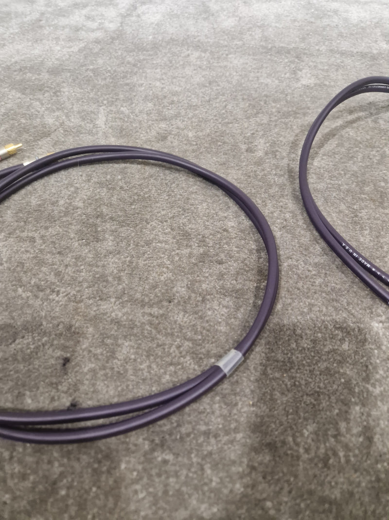 Purple RCA Phono Cable Straight Wire 2FT Pair Audio Cable - High-Quality - Excellent - Image 2