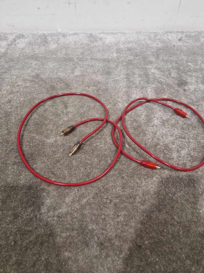 High Qaulity 1FT Red RCA Phono Cable Pair Single Heads Audio Cable - Durable Construction - Excellent - Image 4
