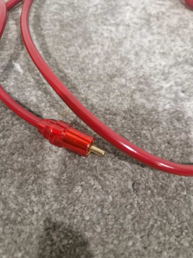 High Qaulity 1FT Red RCA Phono Cable Pair Single Heads Audio Cable - Durable Construction - Excellent - Image 3