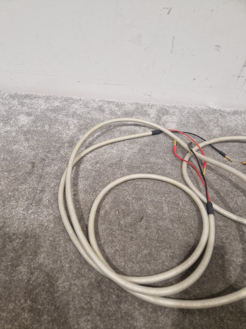 8ft White Banana Phono Lead Pair - High Quality Cables - Very Good - Image 8