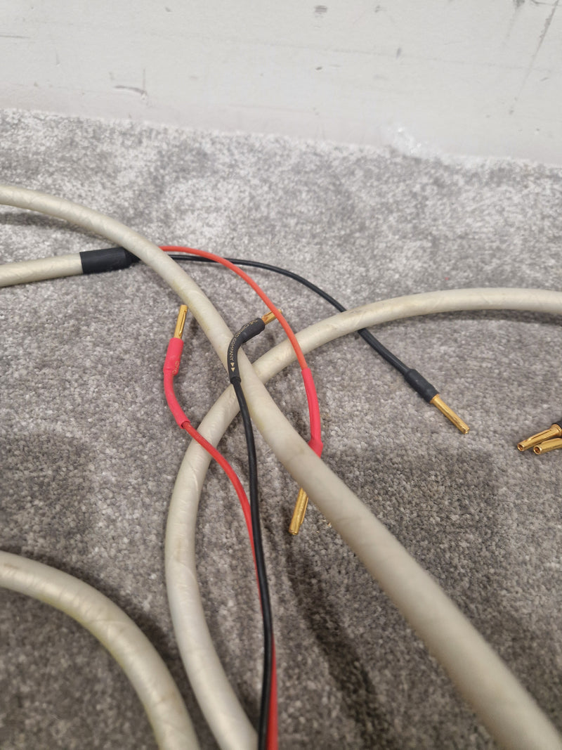 8ft White Banana Phono Lead Pair - High Quality Cables - Very Good - Image 9