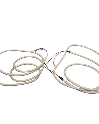 8ft White Banana Phono Lead Pair - High Quality Cables - Very Good