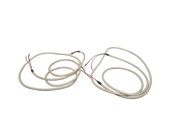 8ft White Banana Phono Lead Pair - High Quality Cables - Very Good