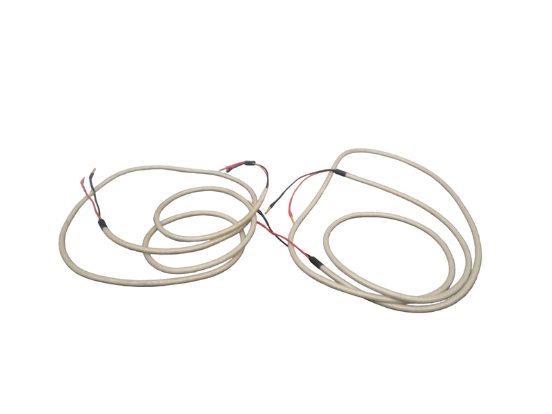 8ft White Banana Phono Lead Pair - High Quality Cables - Very Good - Image 1