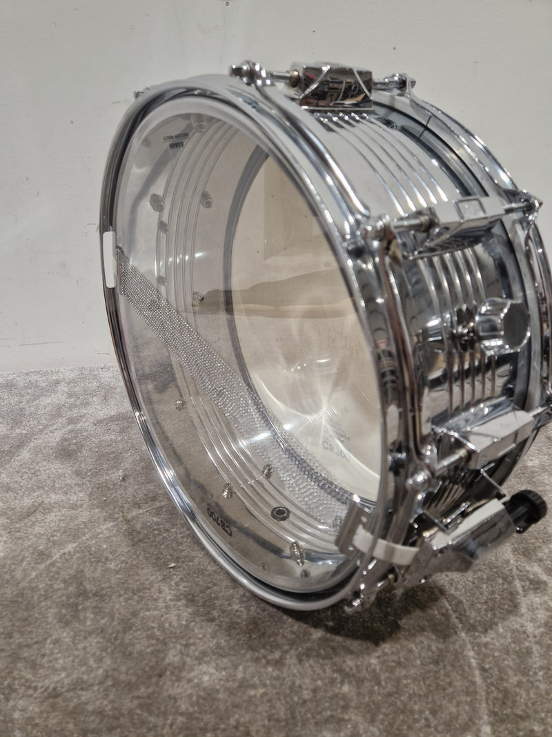 CB700 - Educational Snare Drum - Chrome - Good w/ Hard Case & Drum sticks & Drum stand - Image 20
