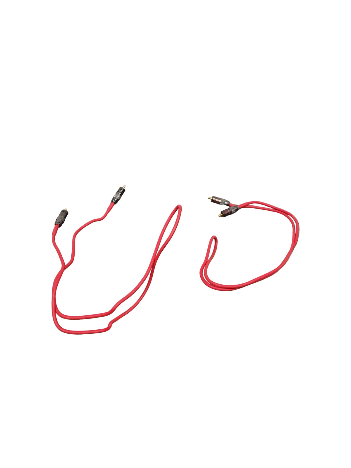 2FT Red Solid Bendable Phono Cables Single Head Pair Audio Cables - Durable Design - Excellent