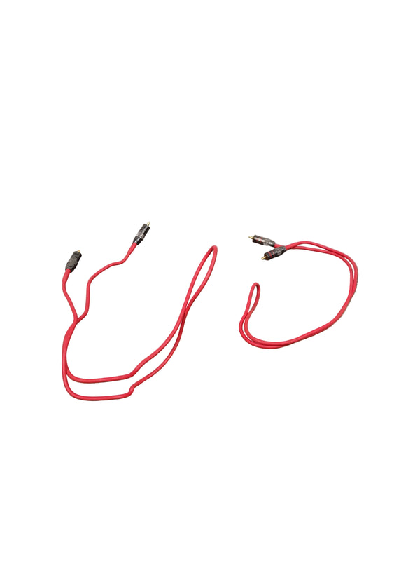 2FT Red Solid Bendable Phono Cables Single Head Pair Audio Cables - Durable Design - Excellent