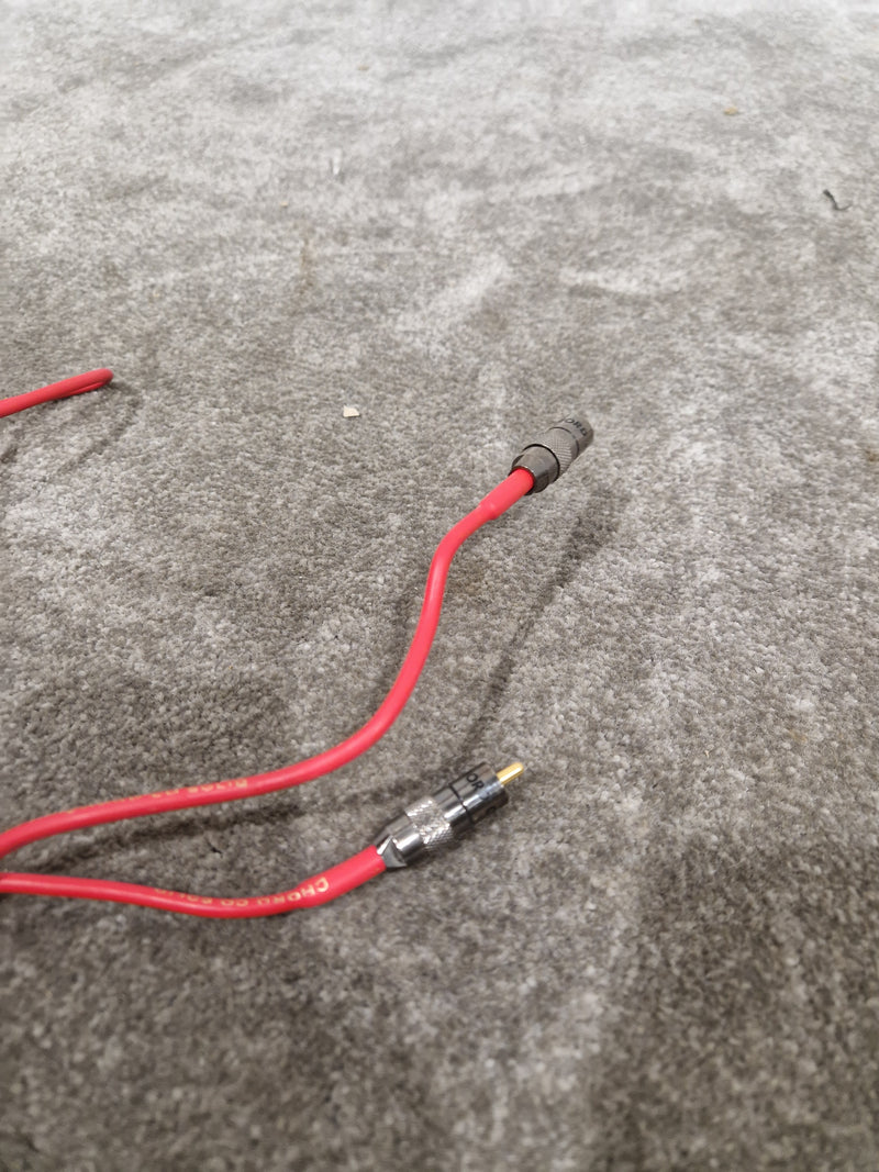 2FT Red Solid Bendable Phono Cables Single Head Pair Audio Cables - Durable Design - Excellent - Image 12