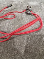 2FT Red Solid Bendable Phono Cables Single Head Pair Audio Cables - Durable Design - Excellent - Image 3