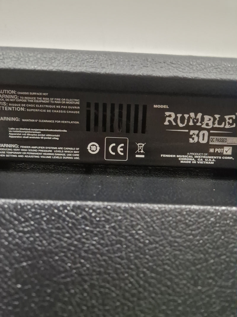 Fender Rumble 30 - Bass Amplifier - Excellent w/ Power Cable - Image 16