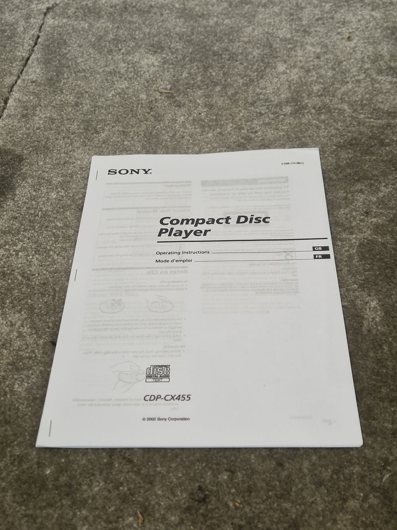 Sony CDP-CX455 CD Changer - 400-Disc Capacity - Good w/ Original Box & Power Cable & Remote - Image 25