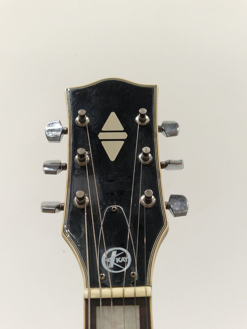 Kay Black Les Paul Style Electric Guitar - Solid Body - Good - Image 4