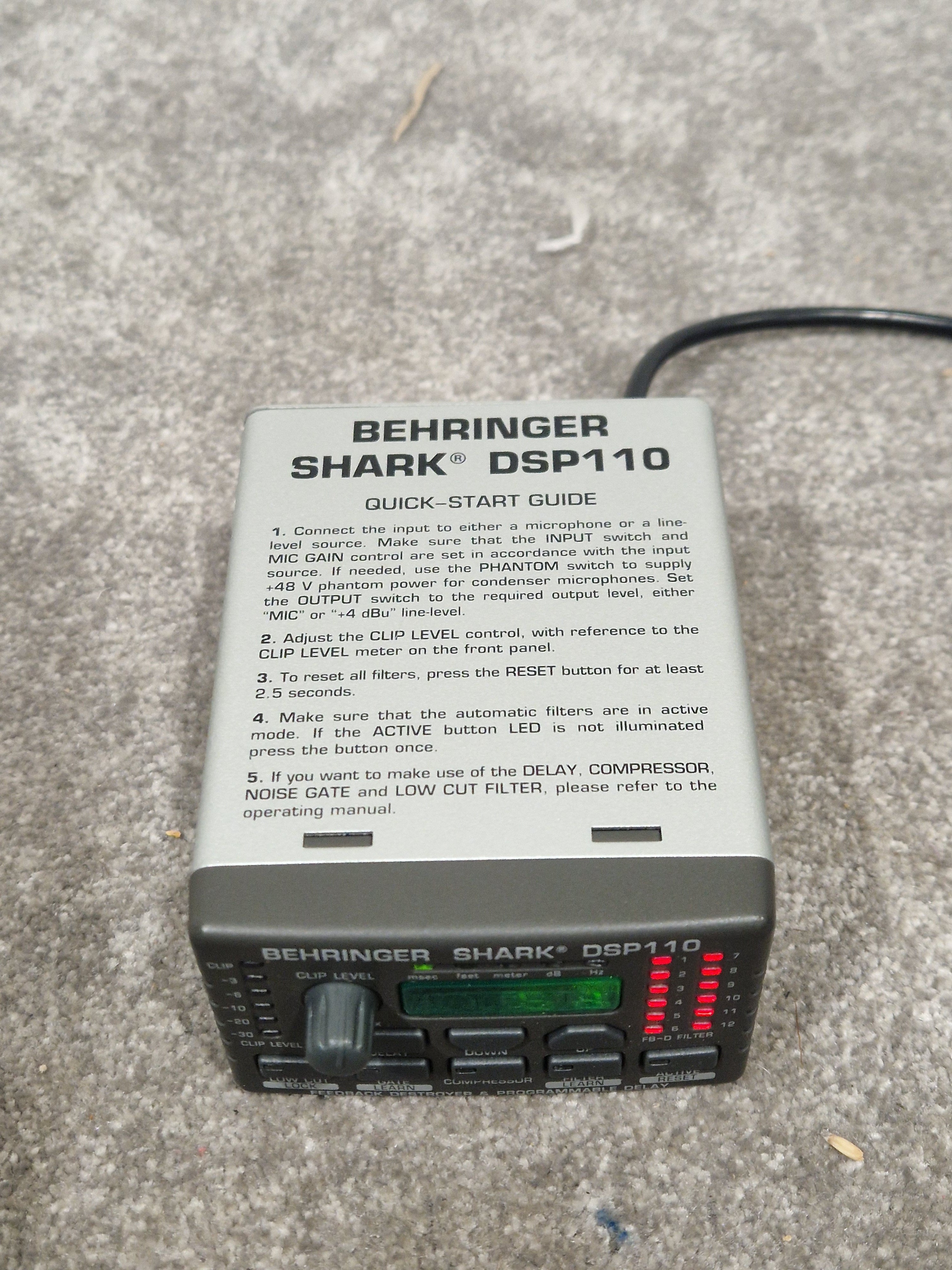 Behringer Shark DSP110 Audio Processor - Feedback Destroyer