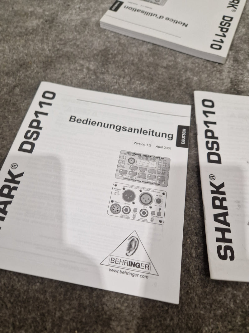 Behringer Shark DSP110 Audio Processor - Feedback Destroyer - Excellent w/ Original Box & Power Supply - Image 10