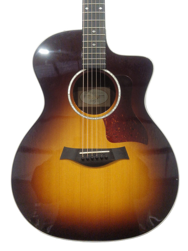 Taylor 214CE-SB-DLX Electro-Acoustic Guitar - Sunburst Finish - Excellent w/ Hard Case & Strap