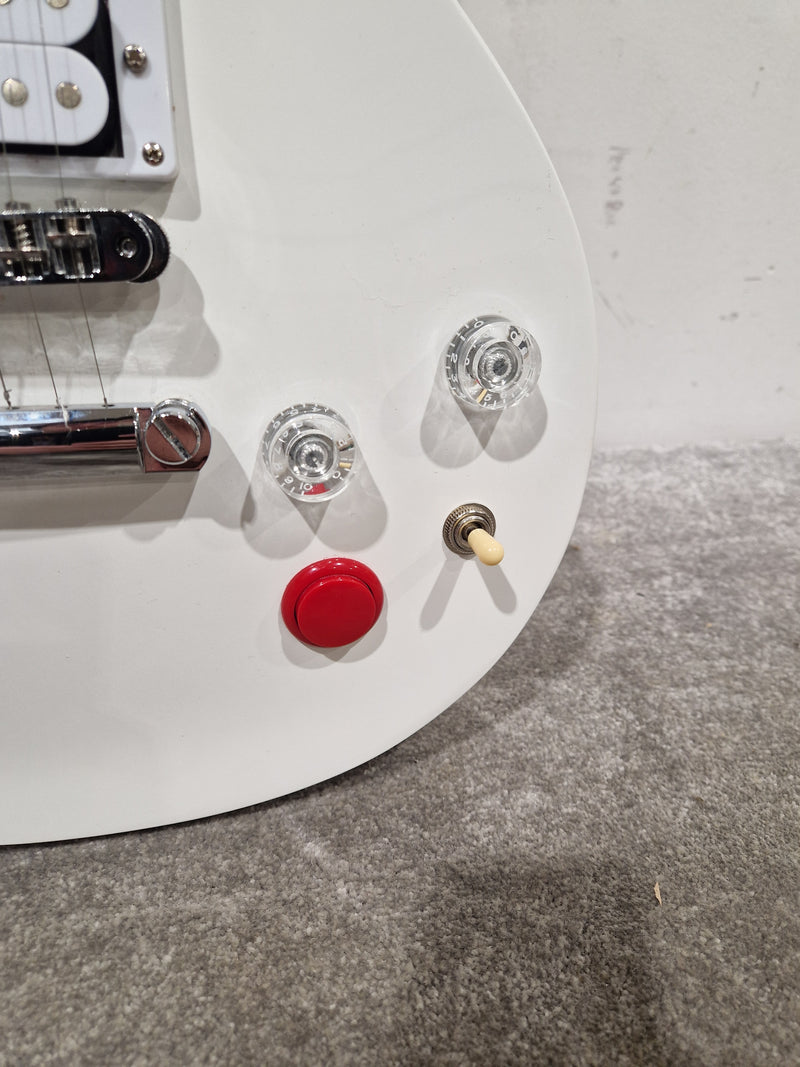 Palace Buckethead LP Style Full White Electric Guitar - Signature Design - Excellent - Image 6