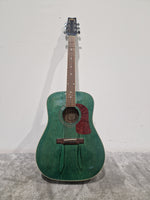 WASHBURN D-11/TBL Green Acoustic Guitar - Stunning Finish - Excellent - Image 7