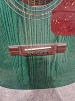 WASHBURN D-11/TBL Green Acoustic Guitar - Stunning Finish - Excellent - Image 8